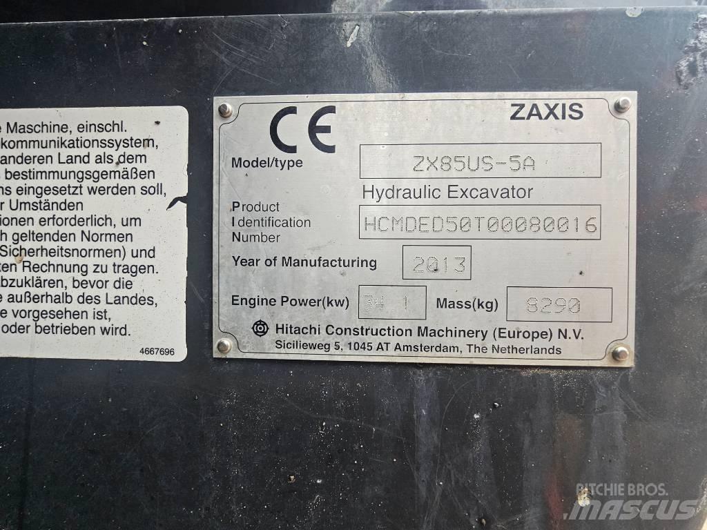 Hitachi ZX 85 US-5 A Midi rýpadlá 7 t - 12 t