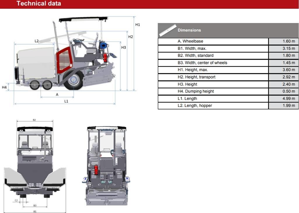Dynapac SD 1800 W Finišéry