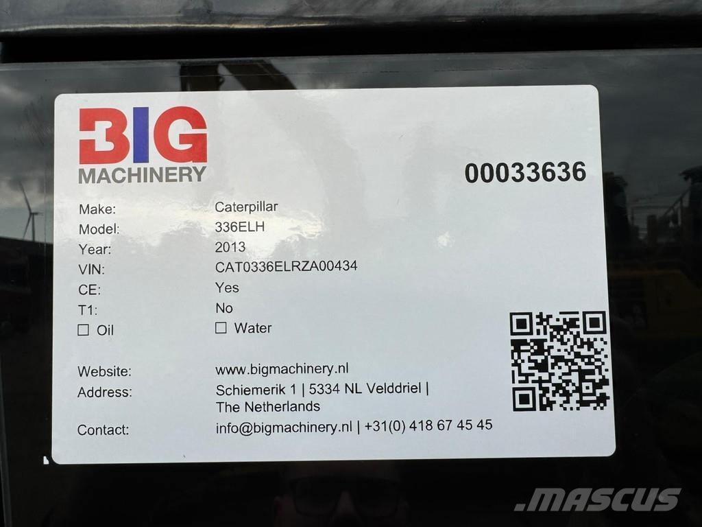 CAT 336ELH Pásové rýpadlá