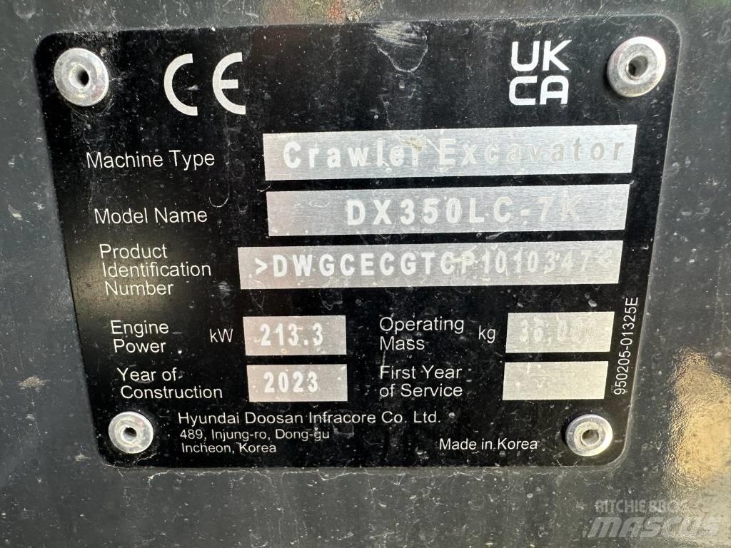 Doosan DX 350 NLC-7 Pásové rýpadlá