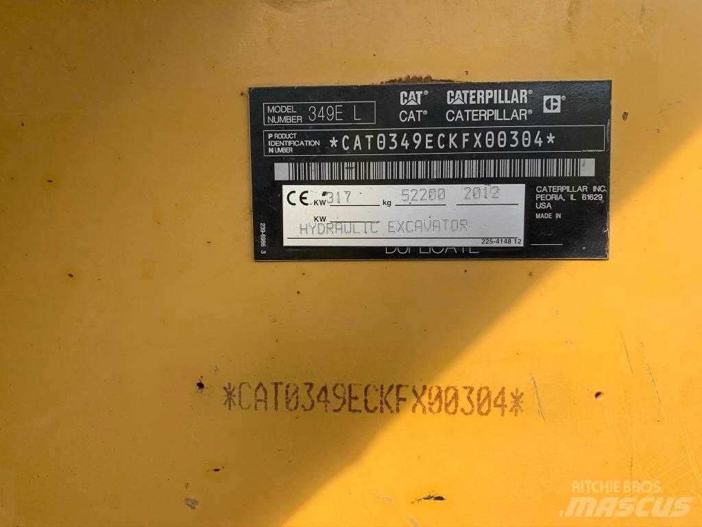 CAT 349 E Pásové rýpadlá