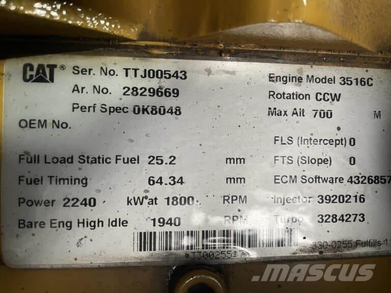 CAT 3516C Lodné motorové jednotky