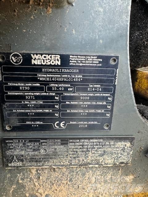 Wacker Neuson ET 90 Pásové rýpadlá