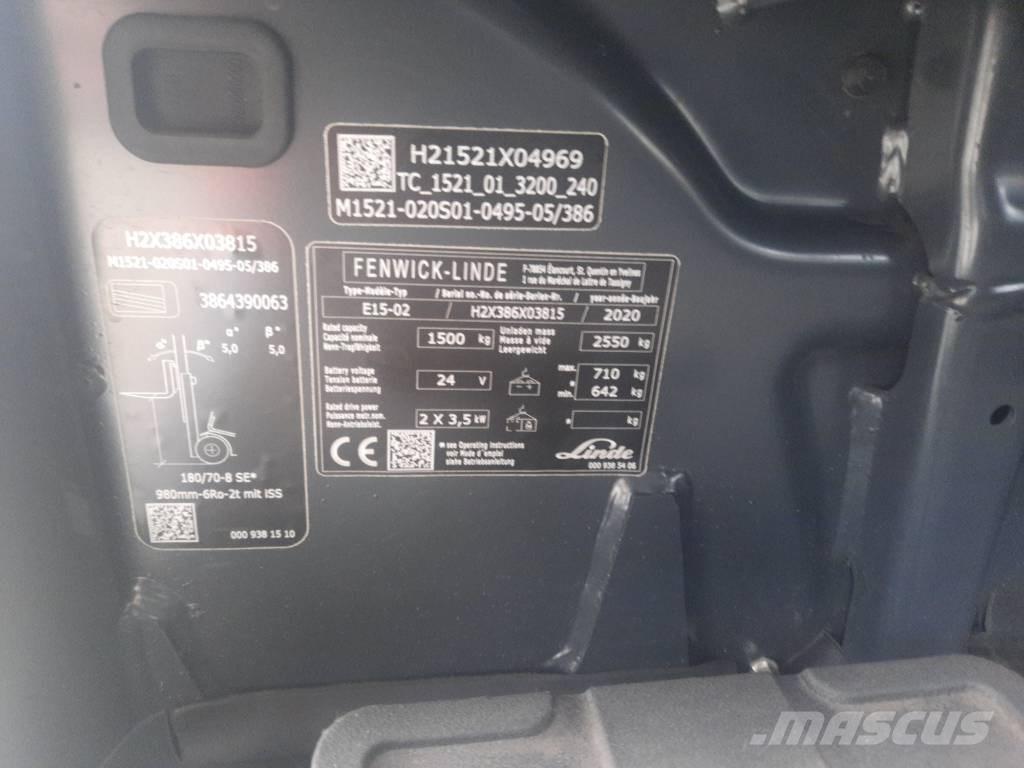 Linde E15-02 Akumulátorové vozíky
