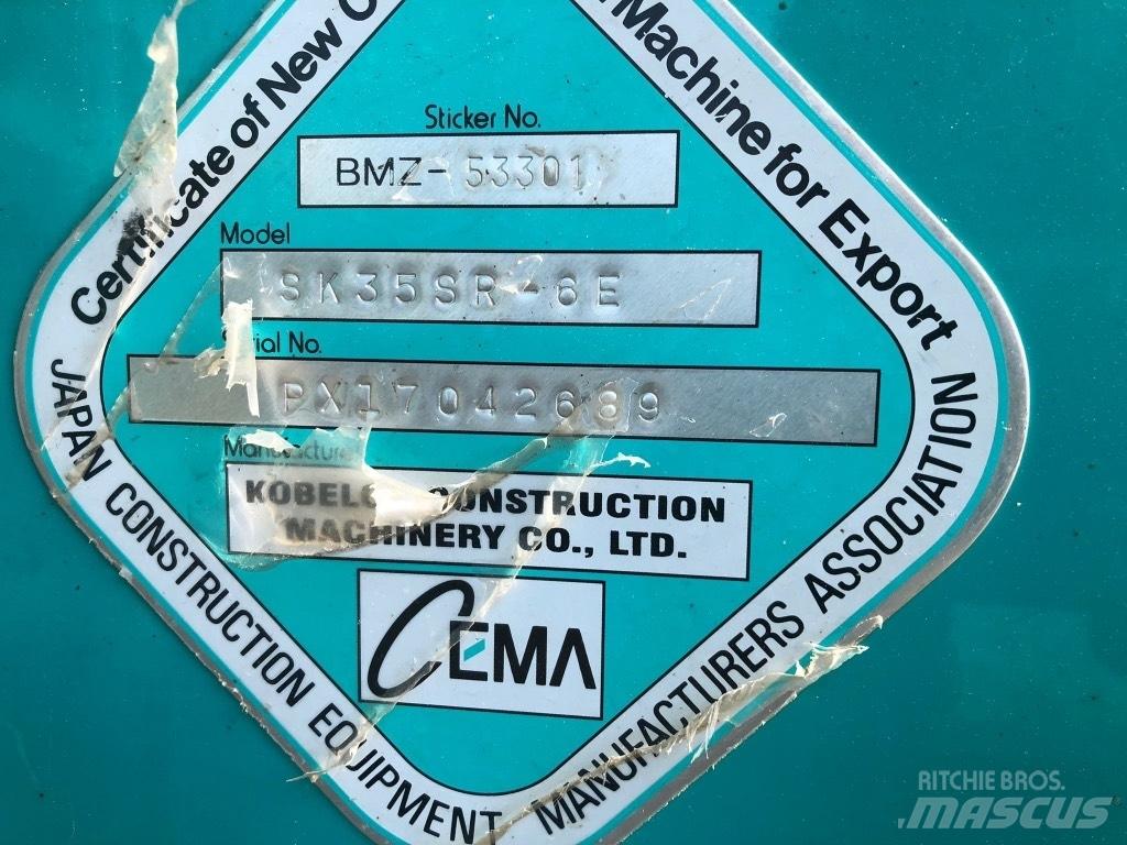 Kobelco SK 35 SR-6E Mini rýpadlá < 7t