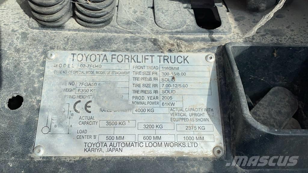 Toyota 02-7 FD 40 LPG vozíky