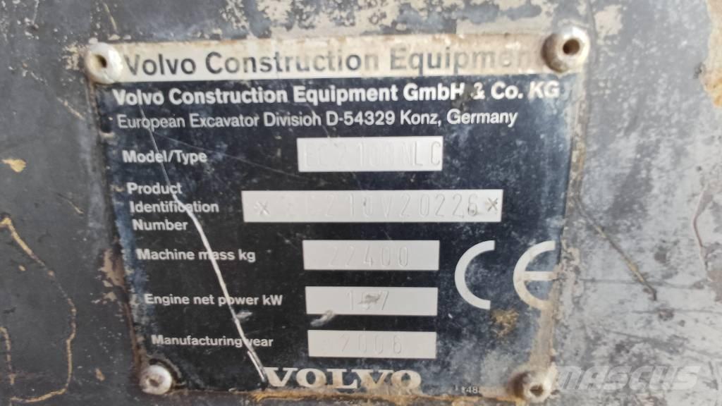 Volvo EC 210 B N LC Pásové rýpadlá
