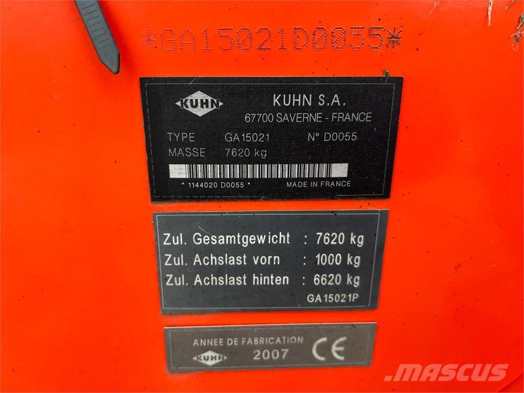 Kuhn GA 15021 Riadkovacie žacie stroje