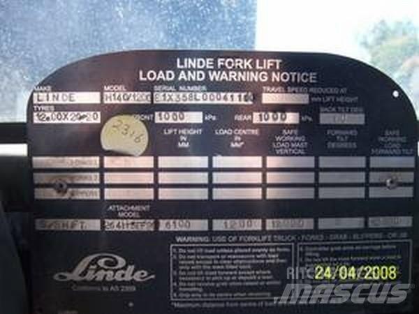 Linde H140/1200 Kontajnerové manipulátory