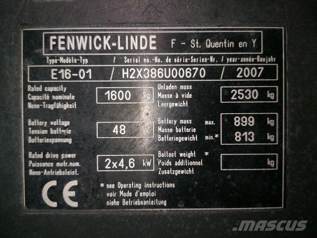 Linde E16-01 Akumulátorové vozíky