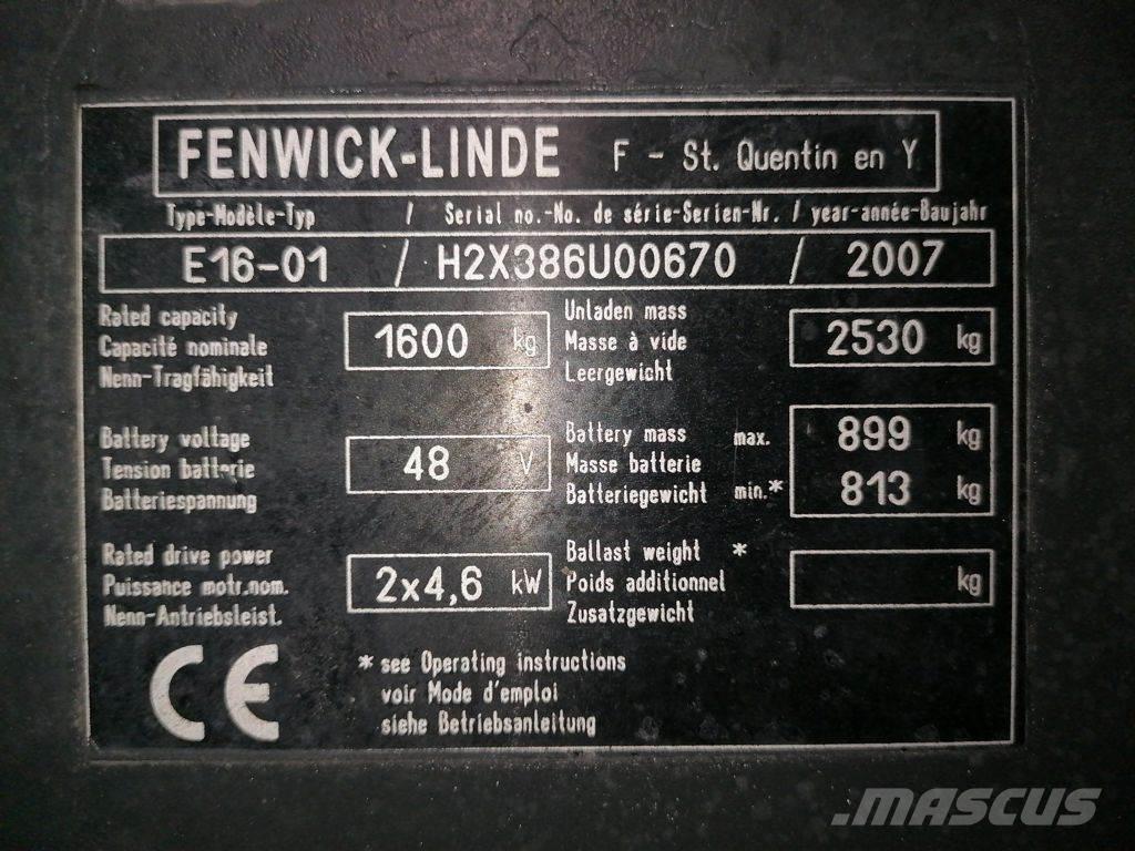 Linde E16-01 Akumulátorové vozíky