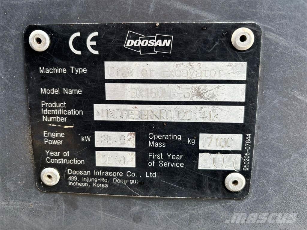 Doosan DX160HLC-5 Pásové rýpadlá