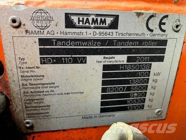 Hamm HD 110 Tandemové valce