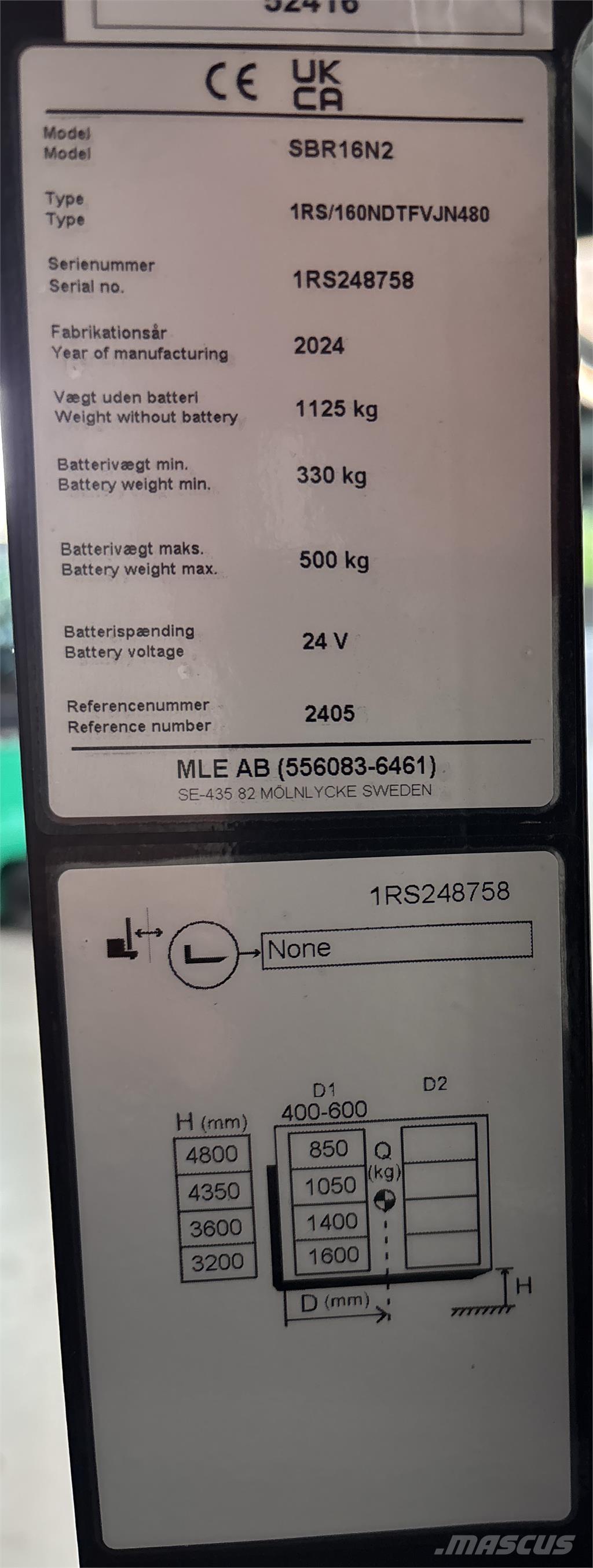 Mitsubishi SBR16N2 Samohybné vozíky