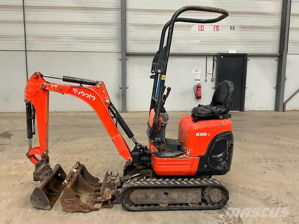 Kubota K 008-3 Mini rýpadlá < 7t