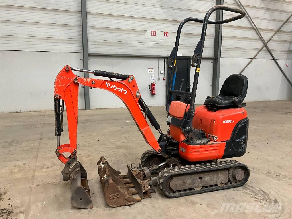 Kubota K 008-3 Mini rýpadlá < 7t
