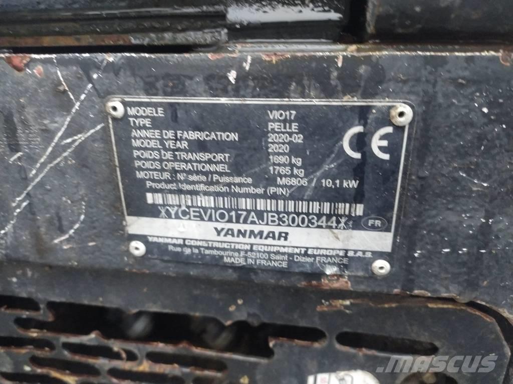Yanmar Vio 17 U Mini rýpadlá < 7t