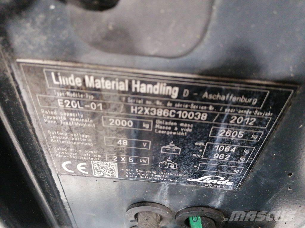 Linde E20L-01 Akumulátorové vozíky