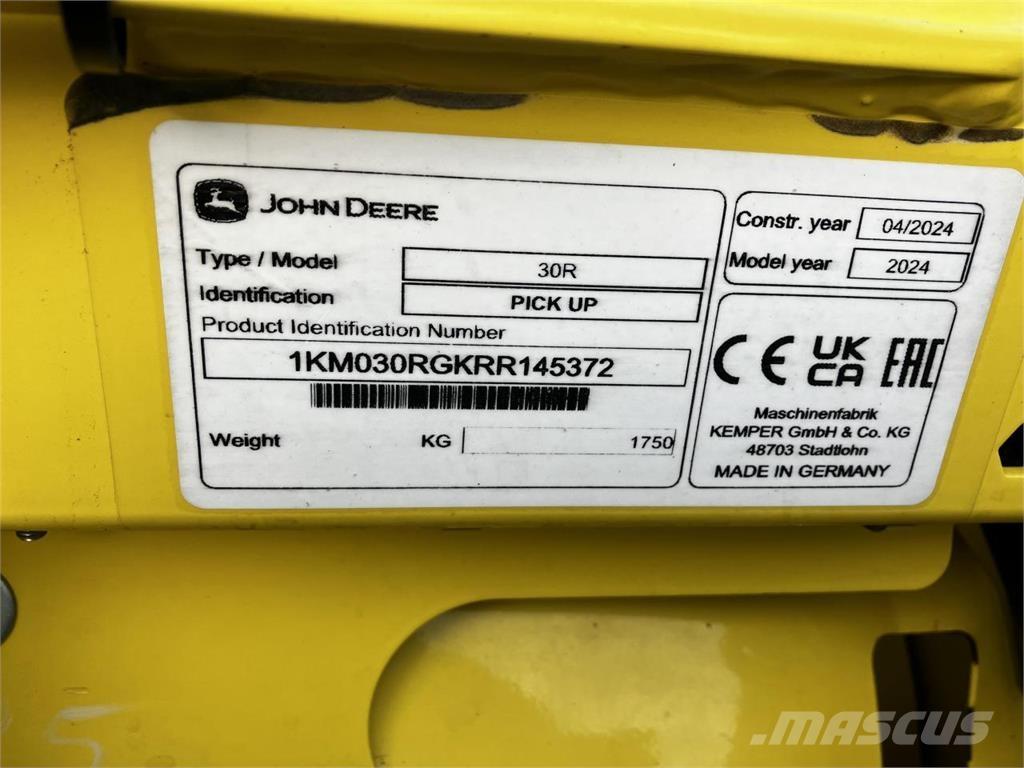 John Deere 30R Príslušenstvo a náhradné diely ku kombajnom