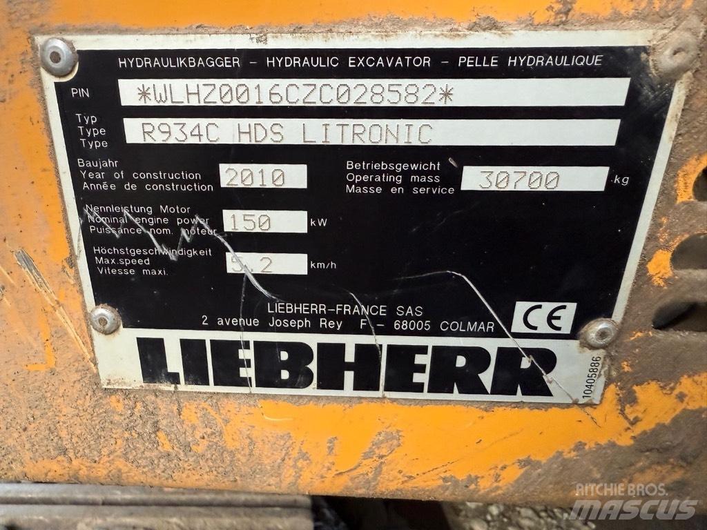 Liebherr R 934 C Pásové rýpadlá