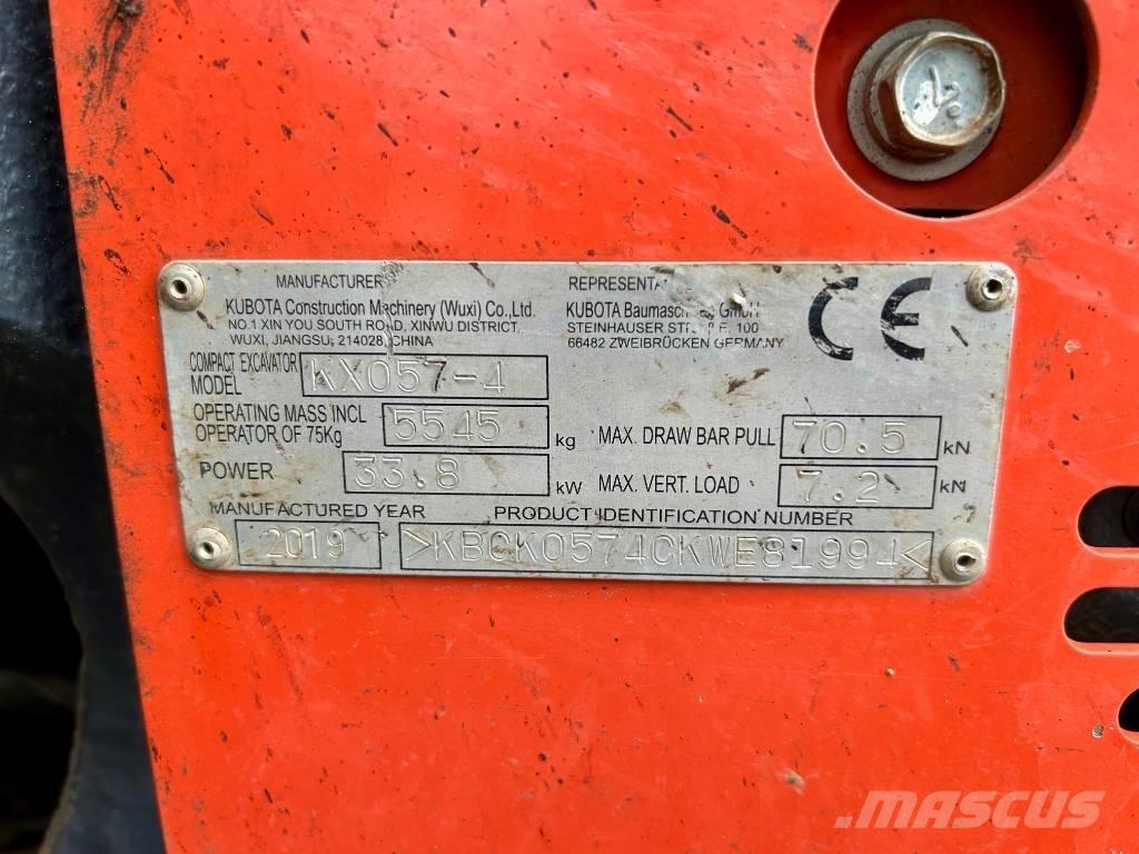 Kubota KX 057-4 Mini rýpadlá < 7t