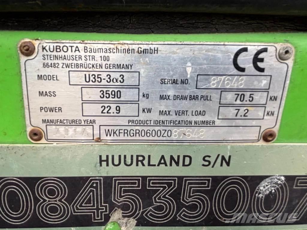 Kubota U35-3 Mini rýpadlá < 7t