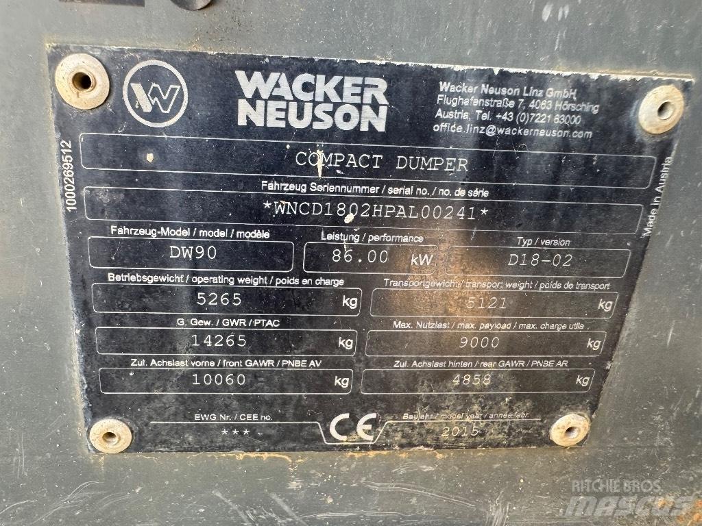 Wacker Neuson DW 90 Stavebné sklápače