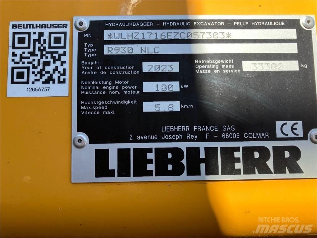 Liebherr R930 Pásové rýpadlá