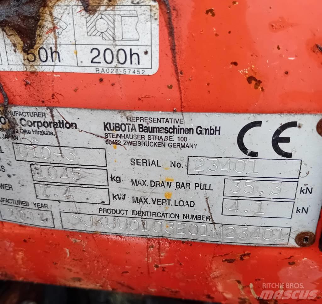 Kubota U 10-3 Mini rýpadlá < 7t