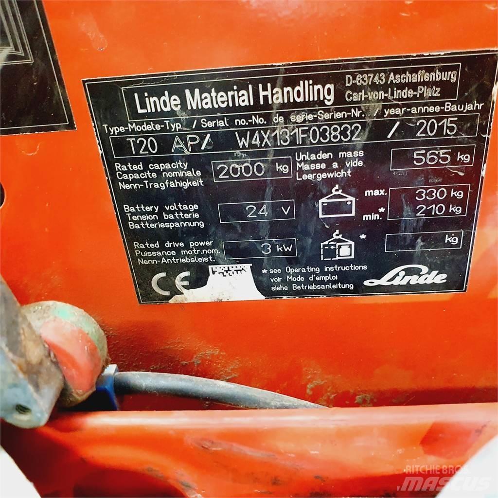 Linde T20AP kurz Nízkozdvižný vozík