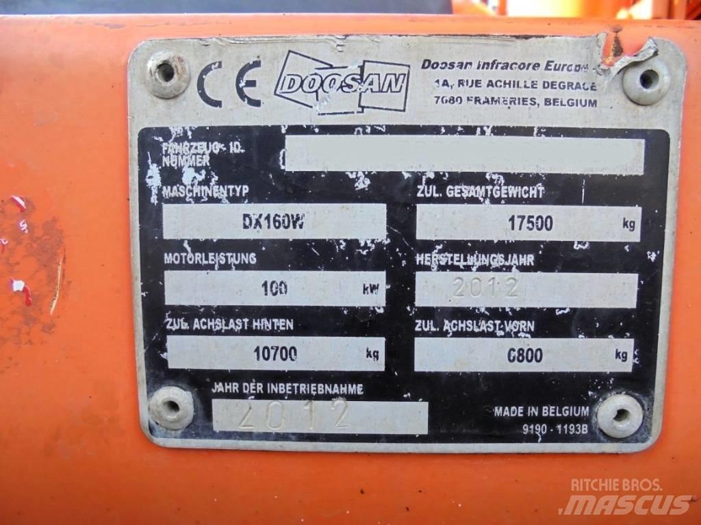 Doosan DX 160 W Kolesové rýpadlá