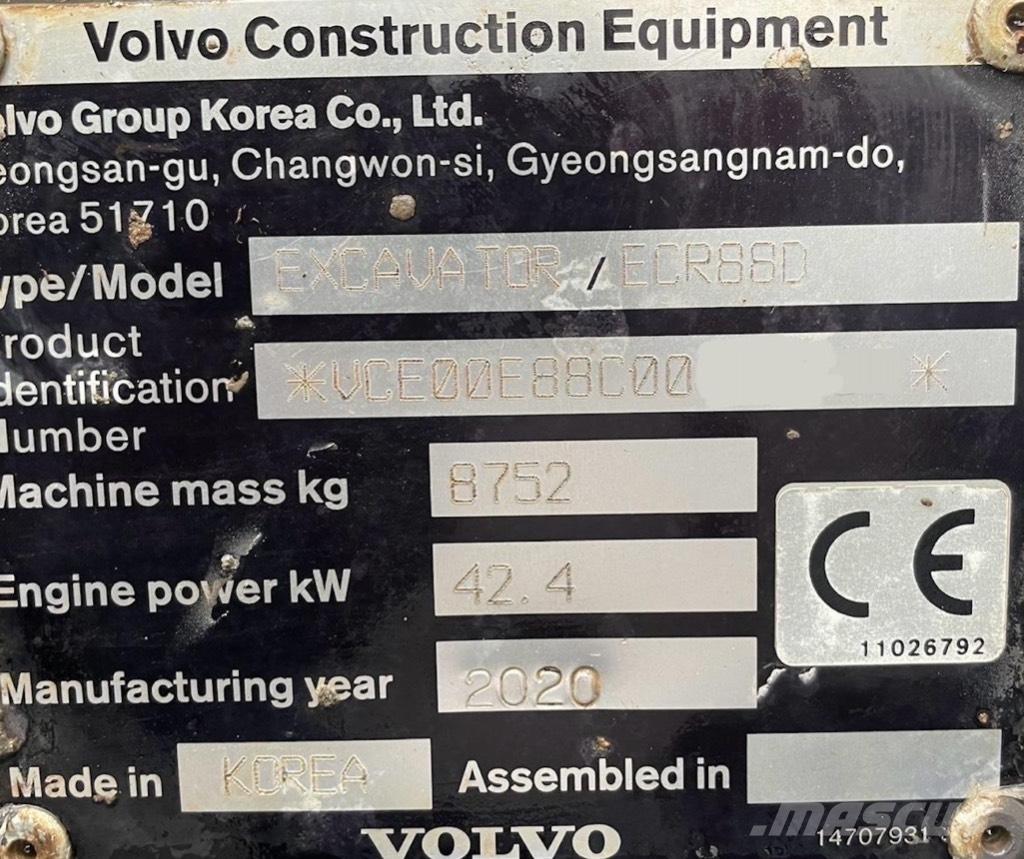 Volvo ECR 88 D Pro Midi rýpadlá 7 t - 12 t