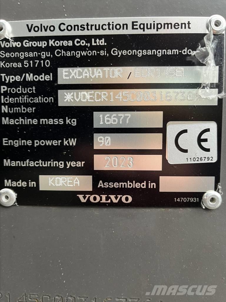 Volvo ECR 145 EL Pásové rýpadlá