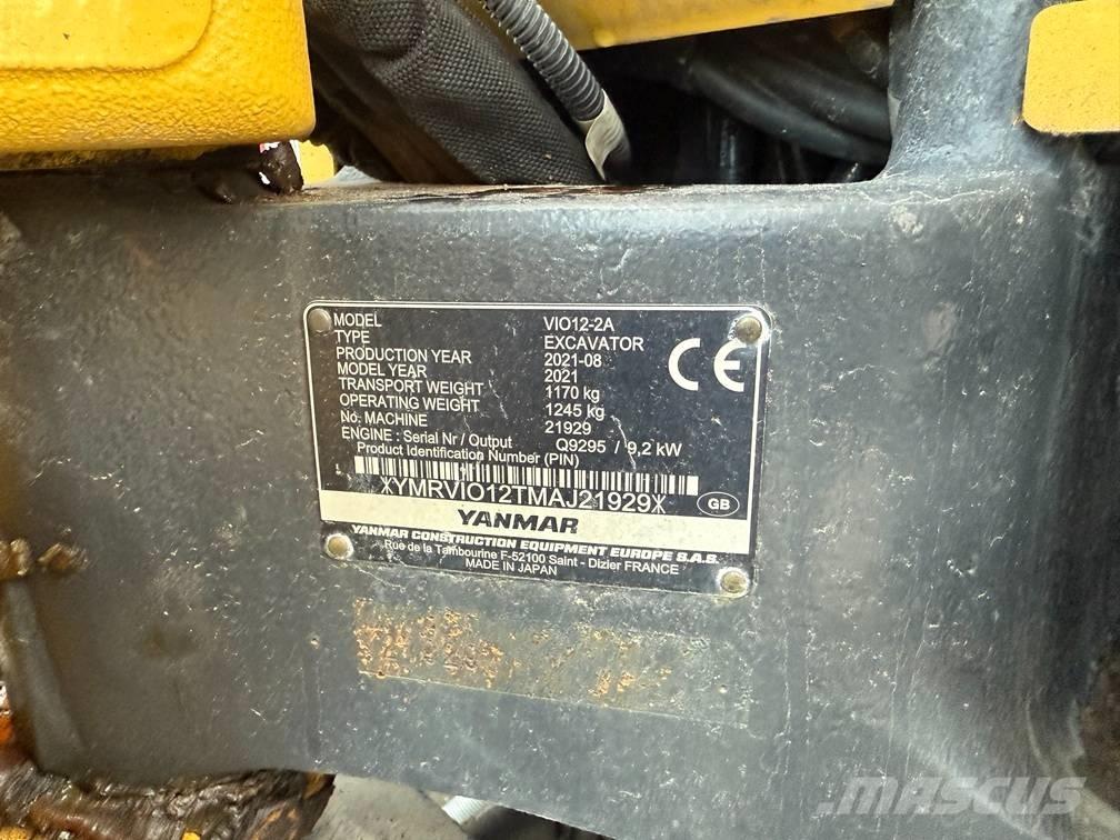 Yanmar Vio 12 Mini rýpadlá < 7t