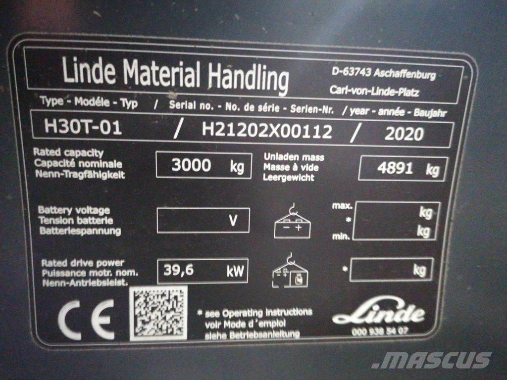 Linde H30T-01 LPG vozíky