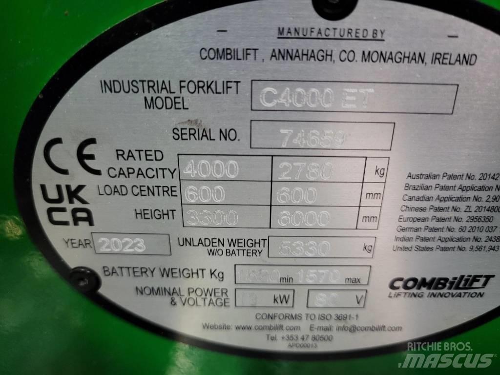 Combilift C4000ET 4 cestné vysokozdvižné vozíky