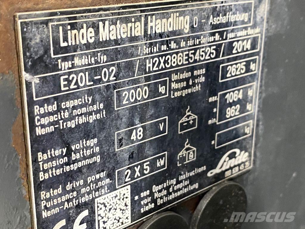 Linde E20L-02 Akumulátorové vozíky