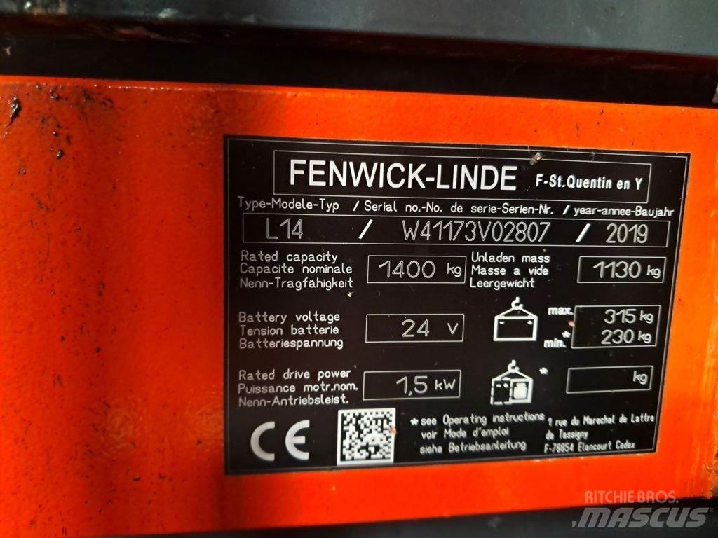 Linde L14 Ručne vedené vysokozdvižné vozíky
