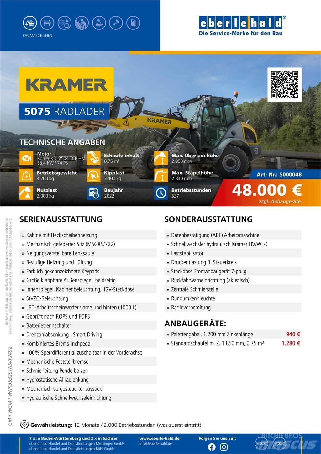 Kramer 5075 Kolesové nakladače