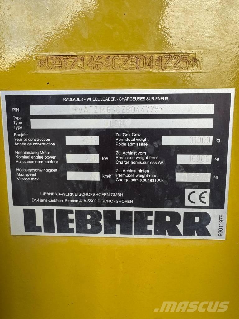 Liebherr 580 Kolesové nakladače