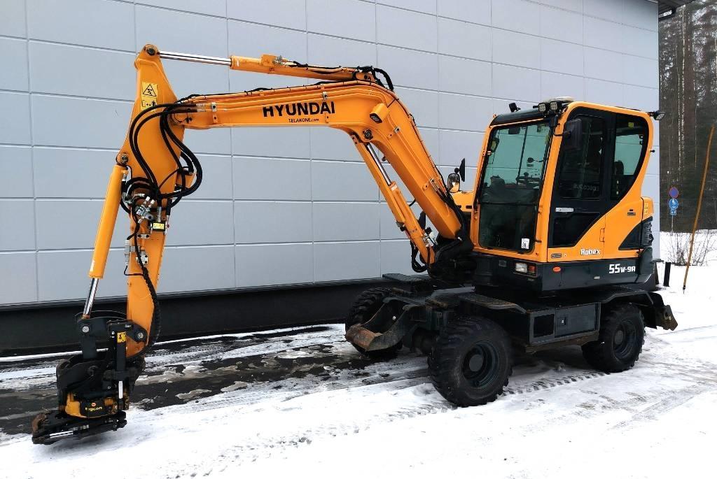 Hyundai 55W-9a Kolesové rýpadlá