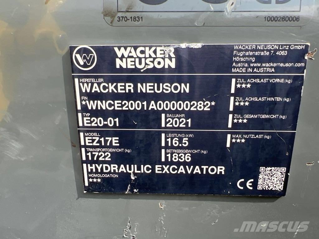 Wacker Neuson EZ17e Pásové rýpadlá