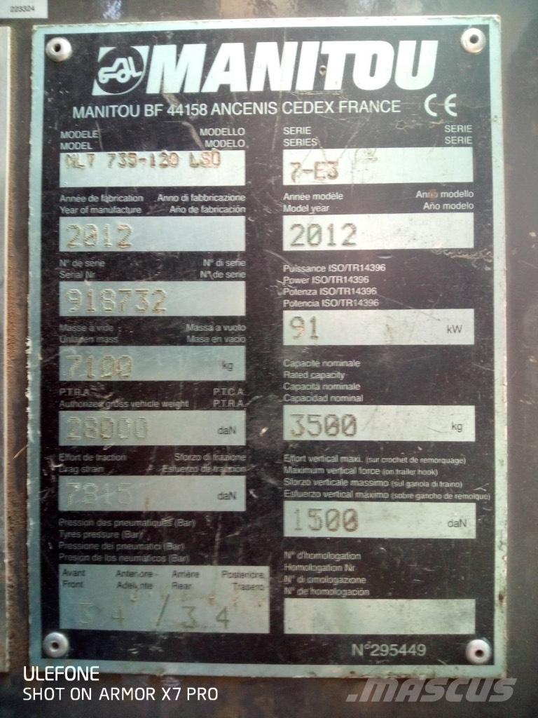 Manitou 735 LSU Teleskopické nakladače pre poľnohospodárstvo