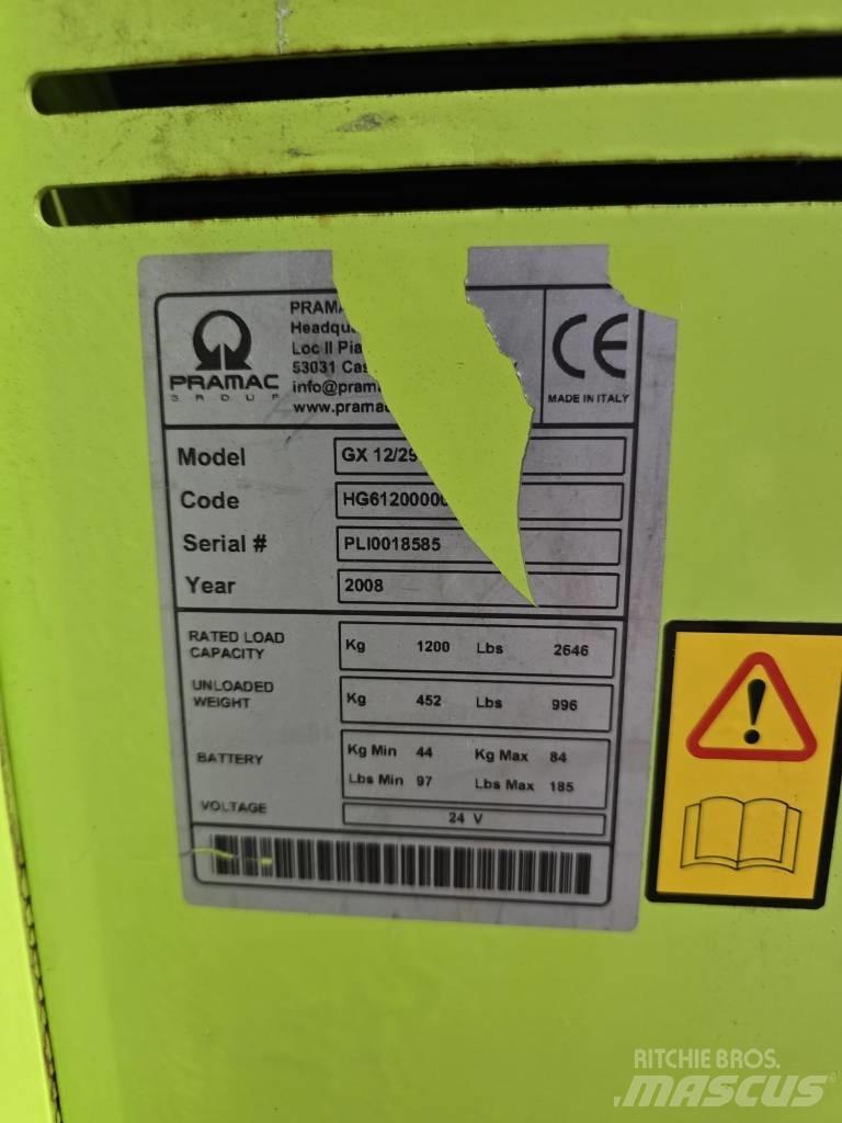 Pramax GX 12/29 Ručne vedené vysokozdvižné vozíky