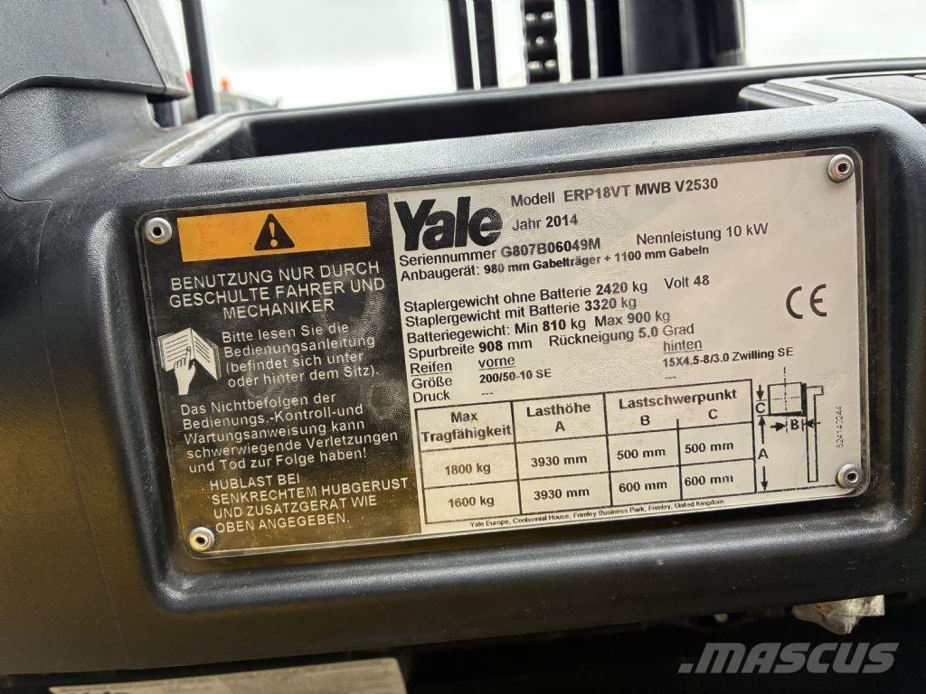 Yale ERP 18VT Akumulátorové vozíky