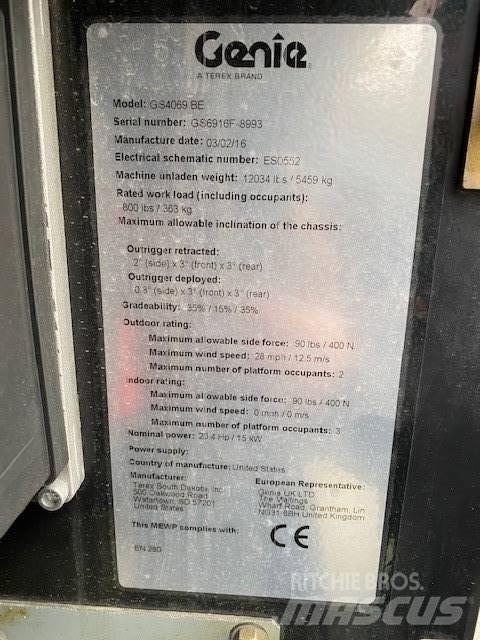 Genie GS-4069 BE Nožnicové zdvíhacie plošiny