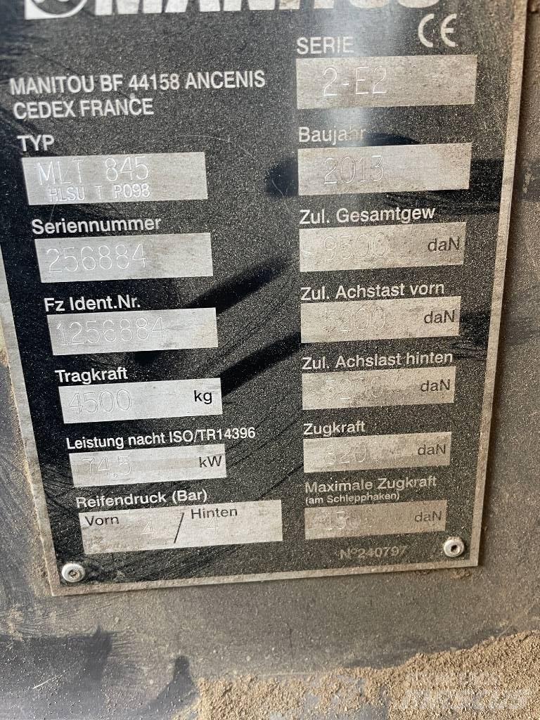 Manitou MLT 845 Teleskopické nakladače pre poľnohospodárstvo