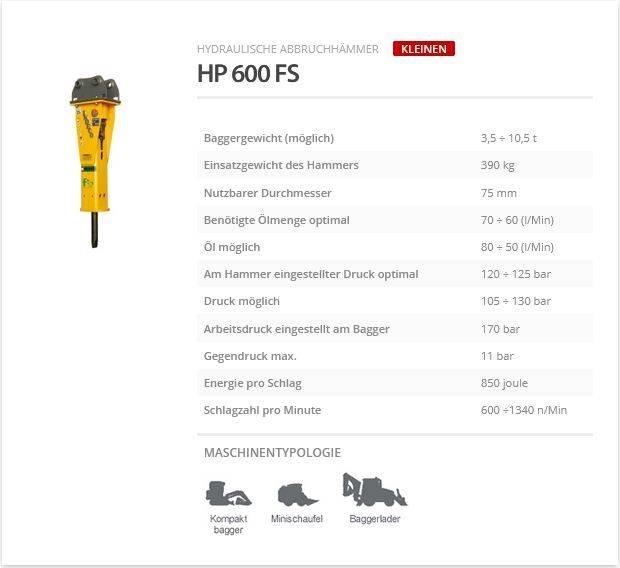 Indeco HP 600 FS Búracie kladivá / Zbíjačky