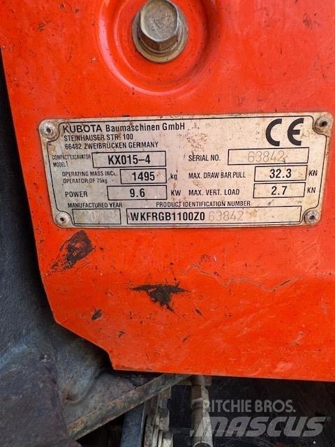 Kubota KX 015-4 Mini rýpadlá < 7t