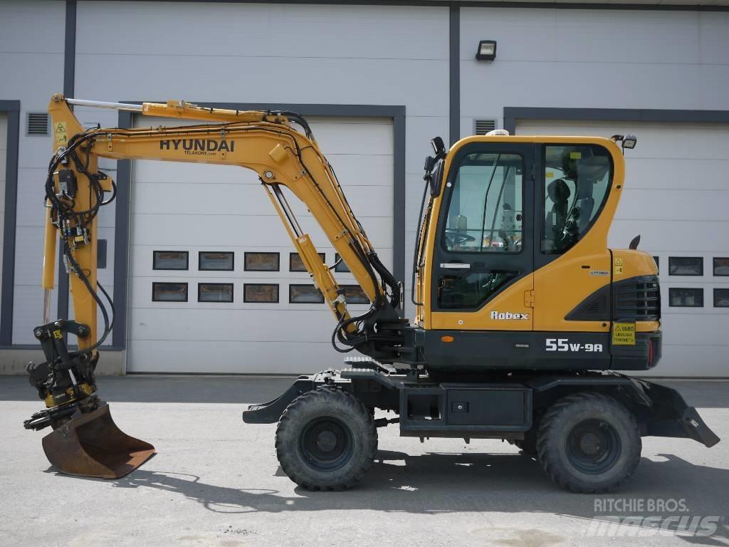 Hyundai R 55W-9A Kolesové rýpadlá